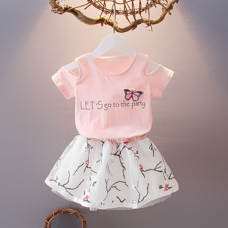 Conjunto Infantil Feminino Borboleta Floral