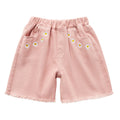 Shorts Infantil Feminino Jeans Florzinhas