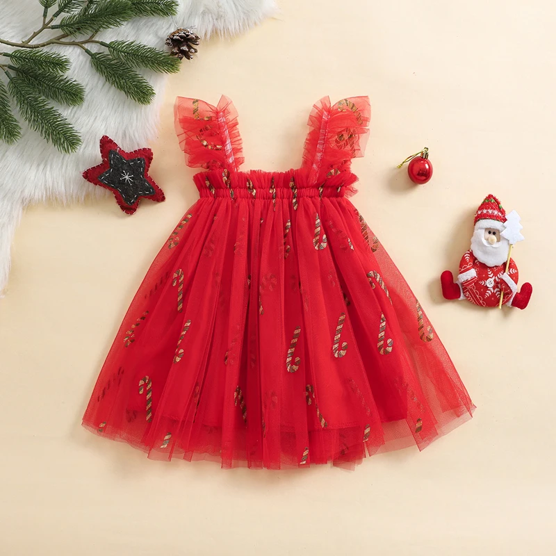 Vestido Infantil Tule Natal