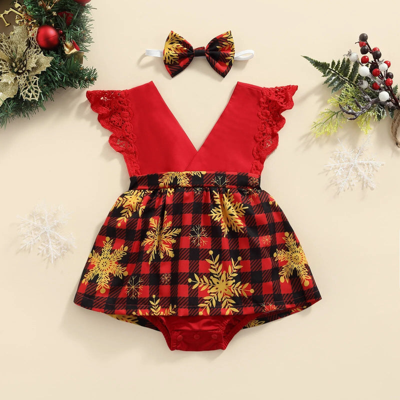 Vestido Infantil Natalzinho + Faixa