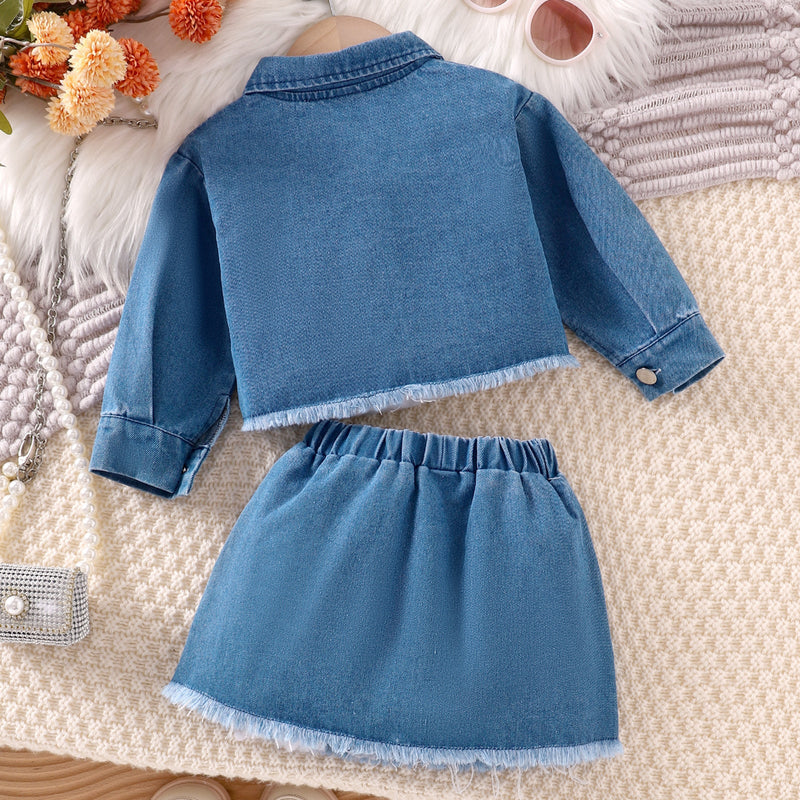 Conjunto Infantil Feminino Jeans Estrela