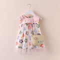 Vestido Infantil Florzinhas e Tule