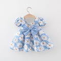 Vestido Infantil Floral Lacinho