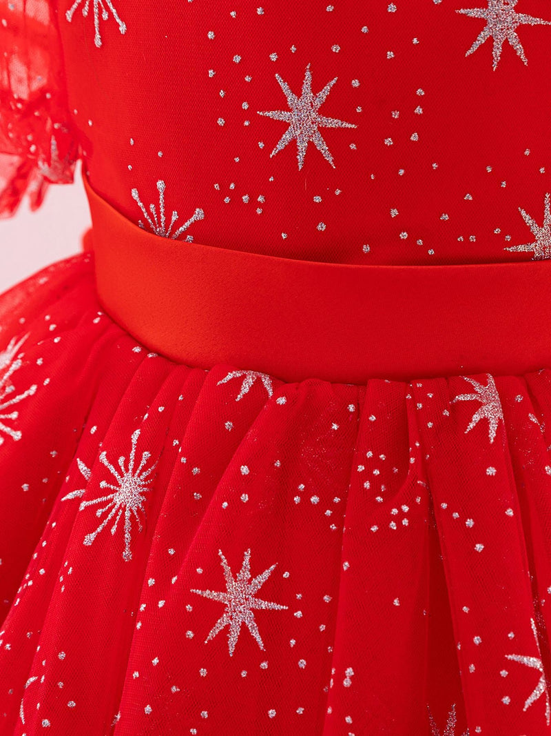 Vestido Infantil Natal Brilhante