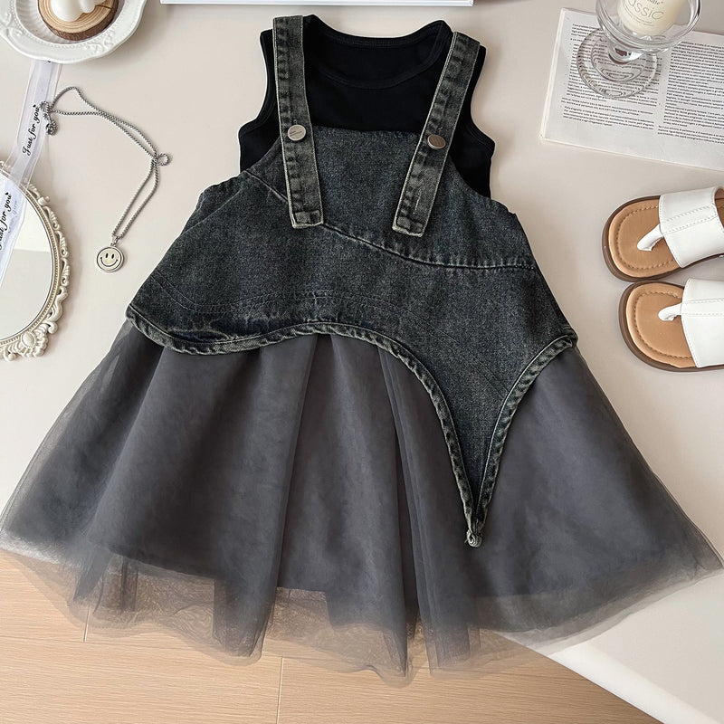 Vestido Infantil Jeans Moderno