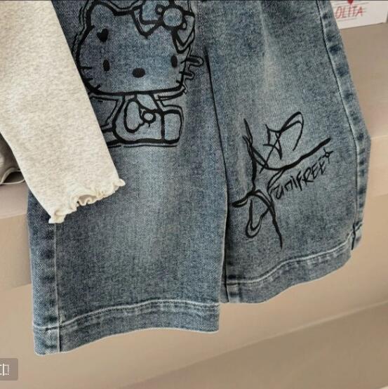 Calça Jeans Infantil Hello Kity