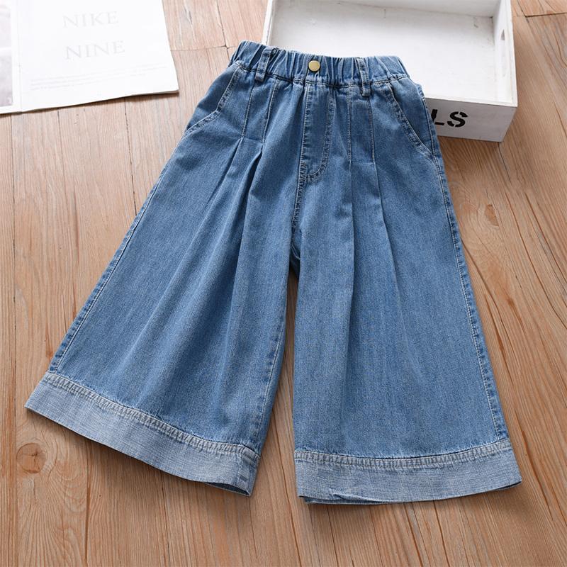 Calça Infantil Jeans Pantalona