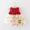 Vestido Infantil Frutinhas Tule