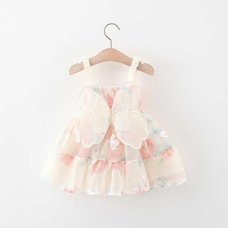 Vestido Infantil Florzinhas com Asa