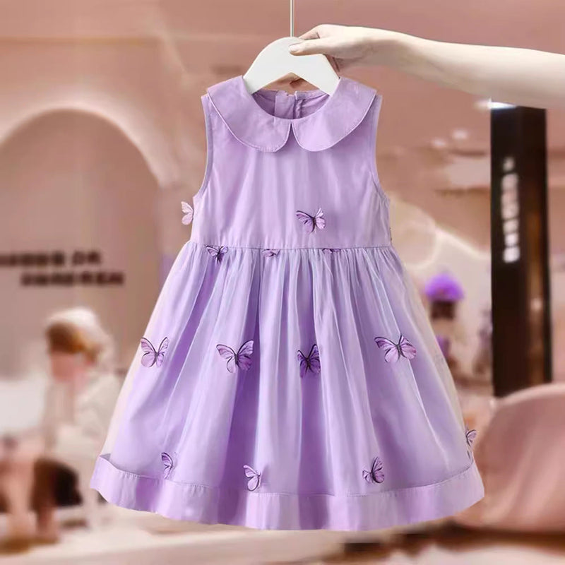 Vestido Infantil Roxo Borboletinhas