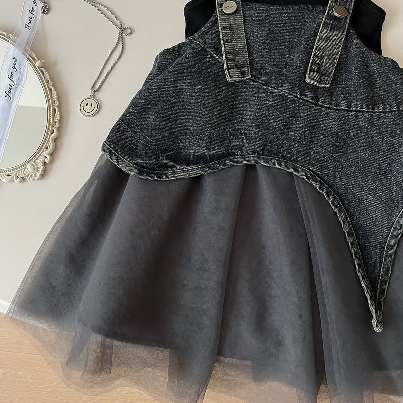 Vestido Infantil Jeans Moderno