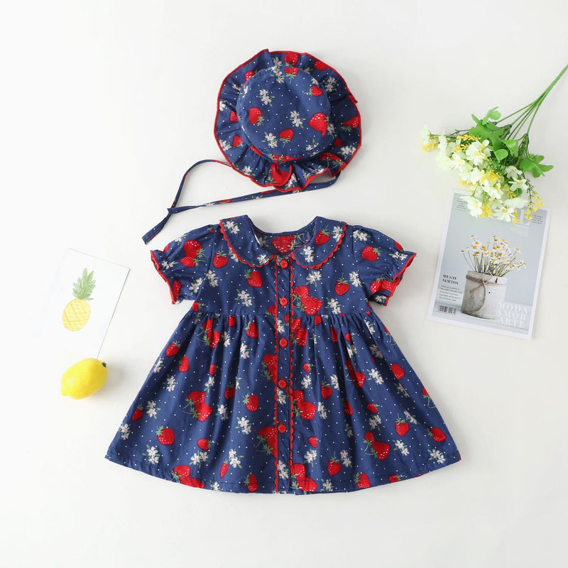 Vestido Infantil Verão Moranguinhos