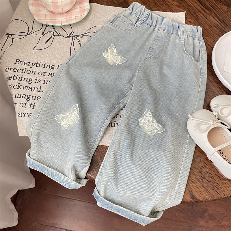 Conjunto Infantil Feminino Branco Borboletinhas