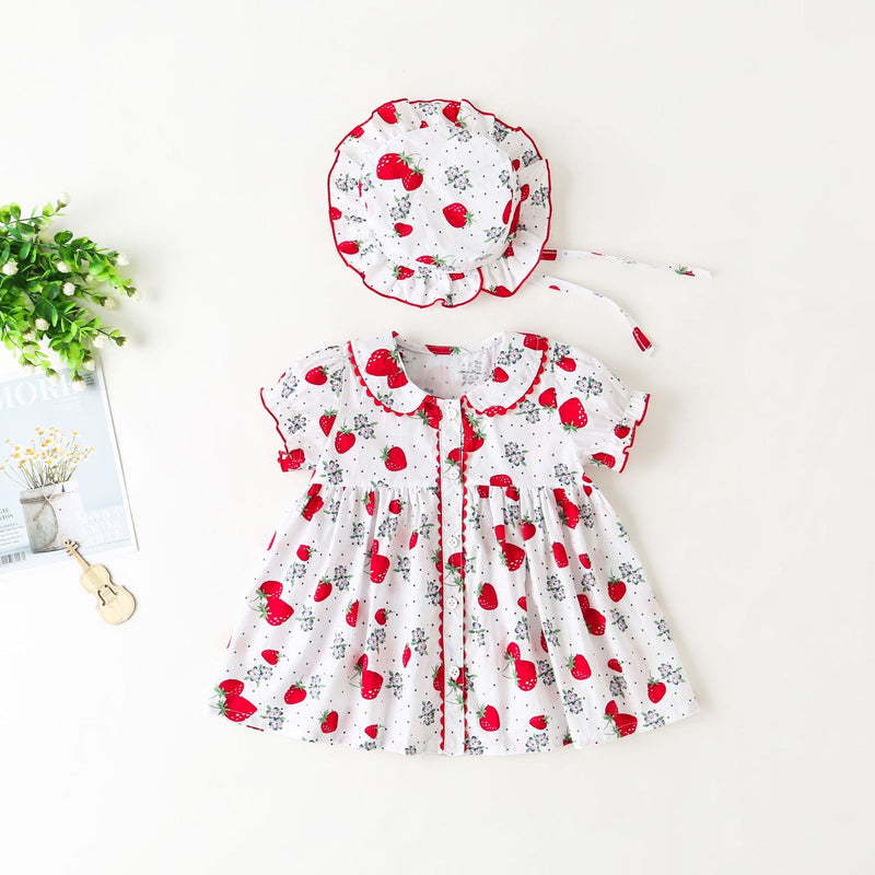 Vestido Infantil Verão Moranguinhos