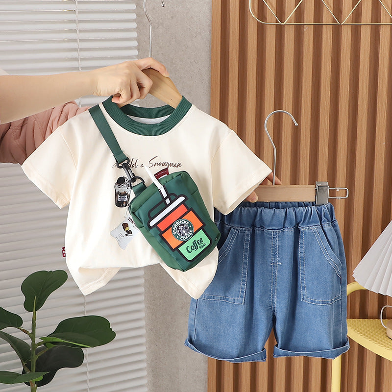 Conjunto Infantil Masculino Moderno Coffe