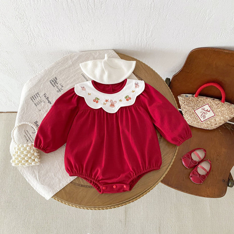 Body Infantil Feminino Vermelho Golinha