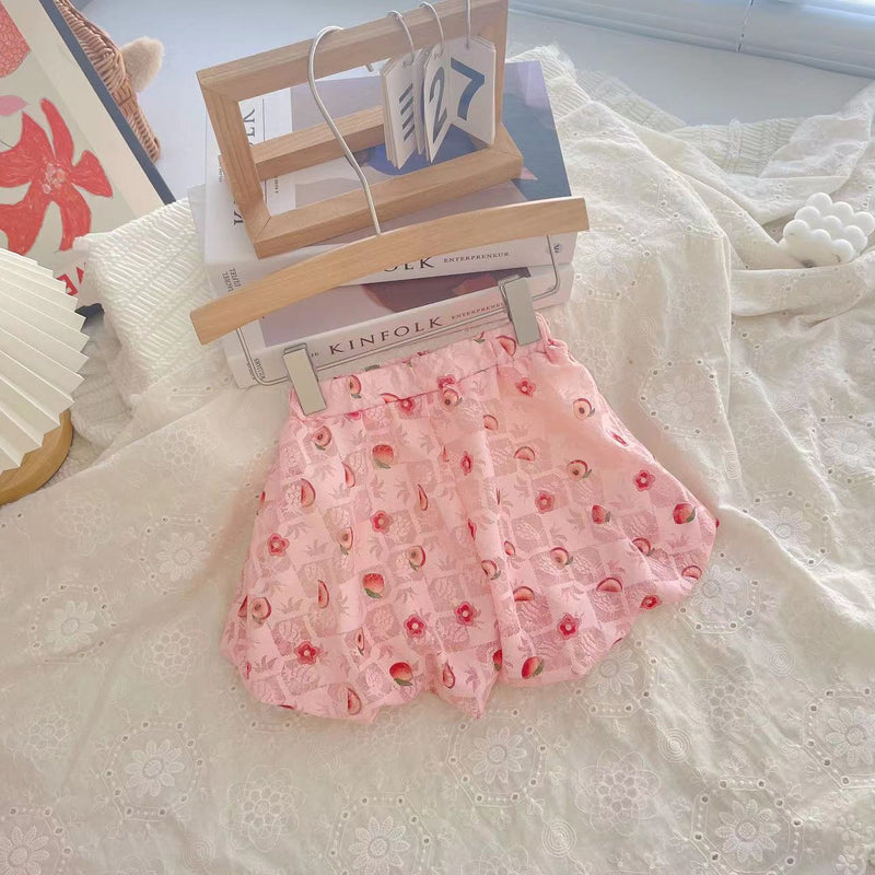 Conjunto Infantil Feminino Rosa Florzinhas