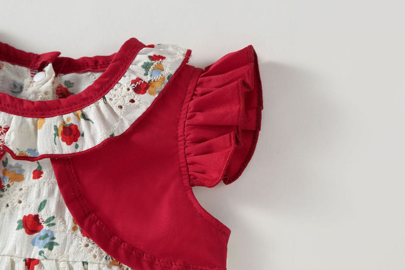 Vestido Infantil Verão Florzinhas + Chapéu