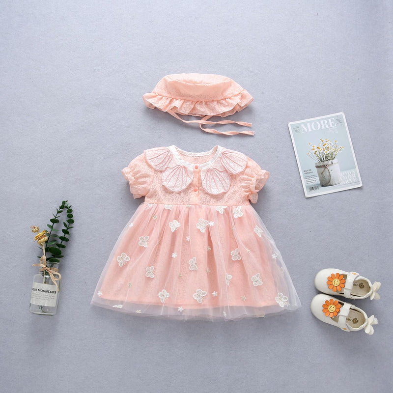 Vestido Infantil Borboletinhas + Chapéu