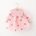 Vestido Infantil Cerejinhas Tule