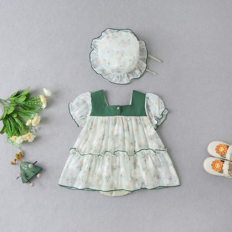 Vestido Infantil Verão Cerejinhas