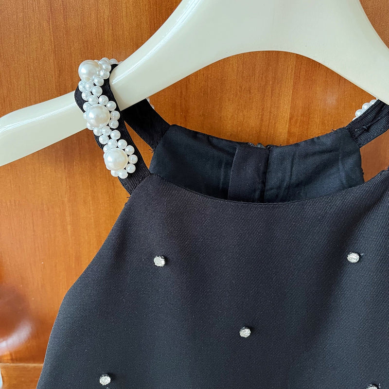 Vestido Infantil Pérolas