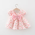 Vestido Infantil Floral Lacinho