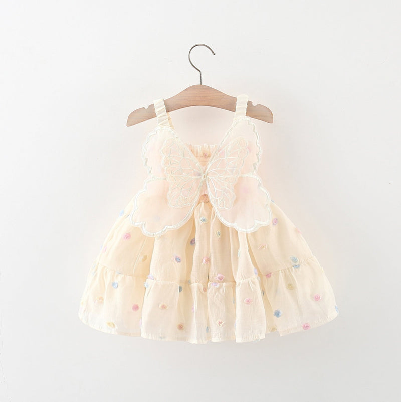 Vestido Infantil Florzinhas com Asa