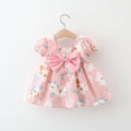 Vestido Infantil Floral Lacinho