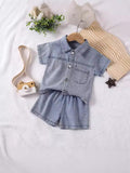 Conjunto Infantil Jeans Botões