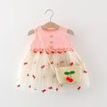 Vestido Infantil Frutinhas Tule