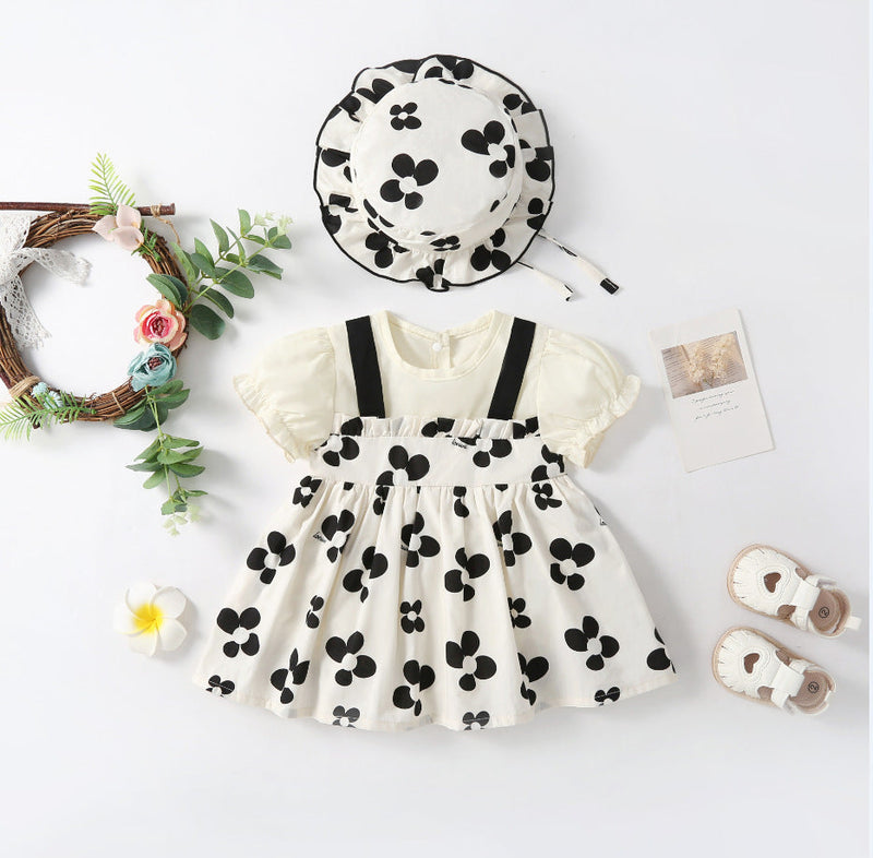 Body/ Vestido Infantil Verão Florzinhas