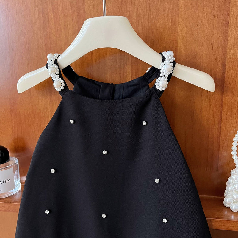 Vestido Infantil Pérolas