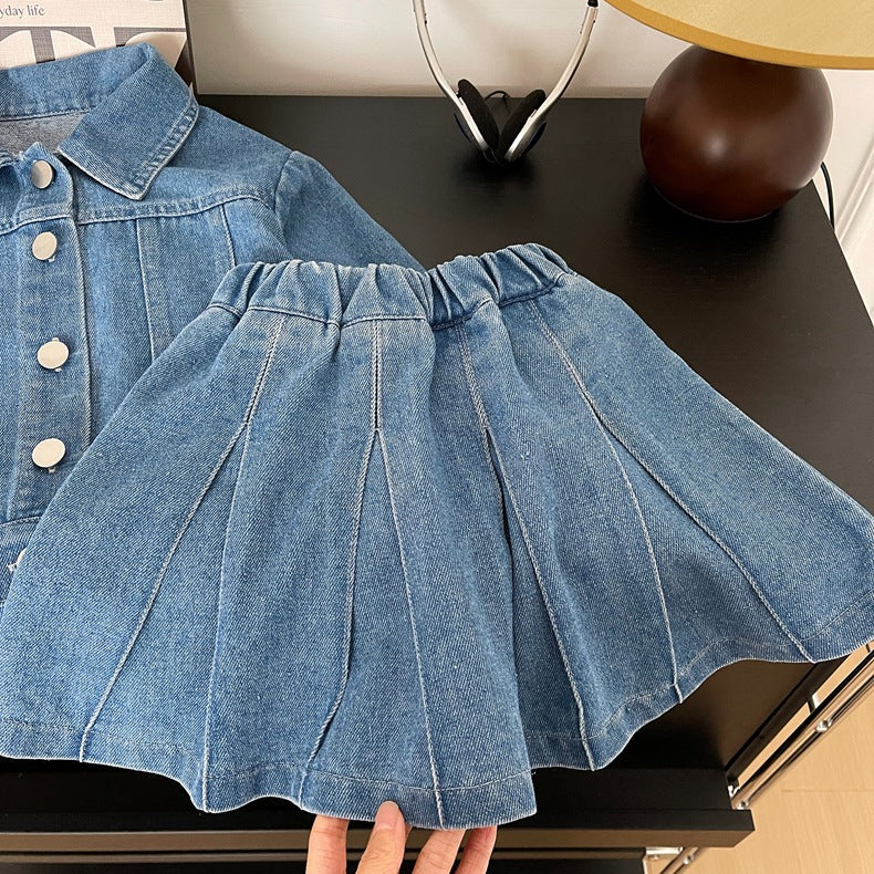 Conjunto Infantil Feminino Jeans