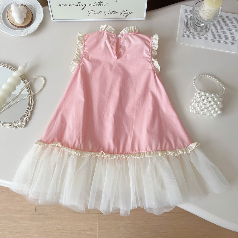 Vestido Infantil Barrinha de Tule