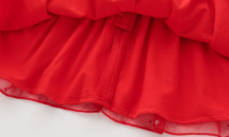 Vestido Infantil Vermelho Estrelinhas