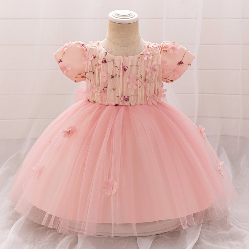 Vestido Infantil Florzinhas Tule