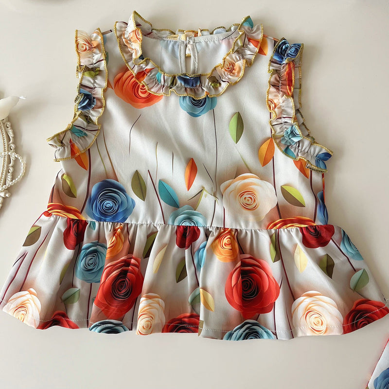 Conjunto Infantil Feminino Floral