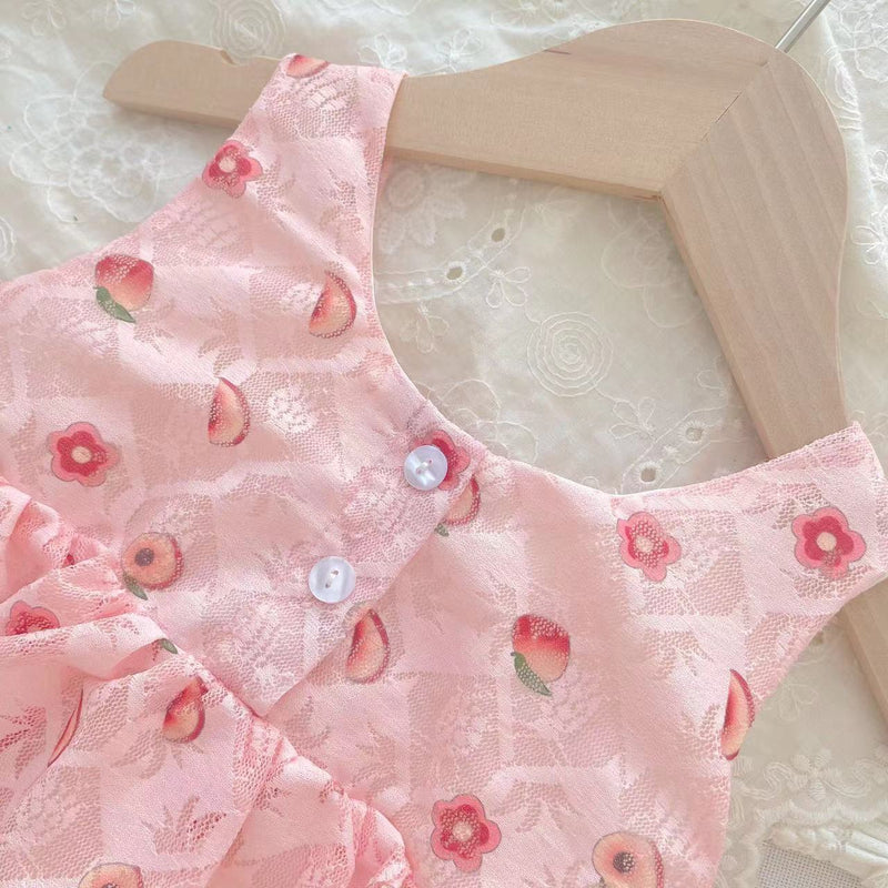 Conjunto Infantil Feminino Rosa Florzinhas