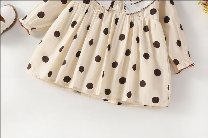 Vestido Infantil Bolinhas + Chapéu