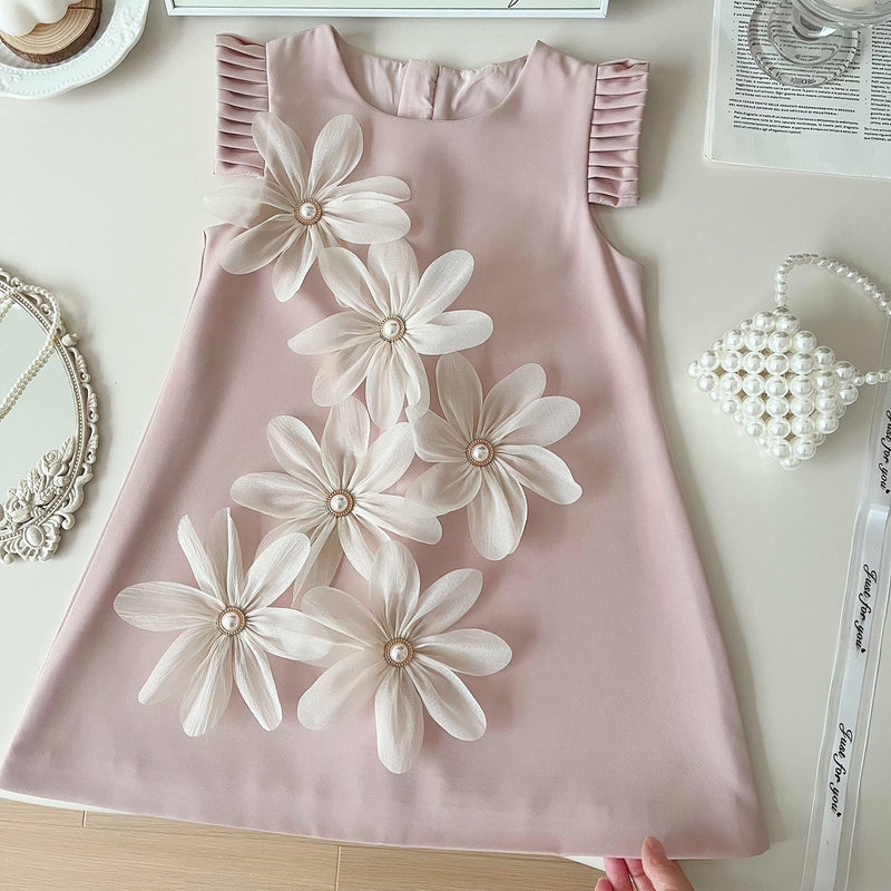 Vestido Infantil Com Flores