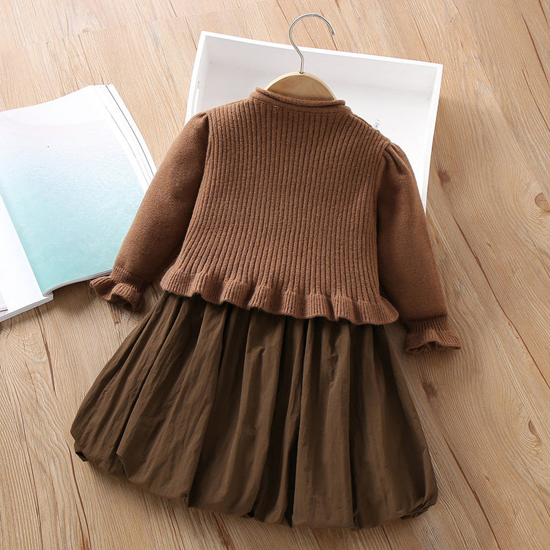 Conjunto  Infantil Vestido + Cardigan Ursinho