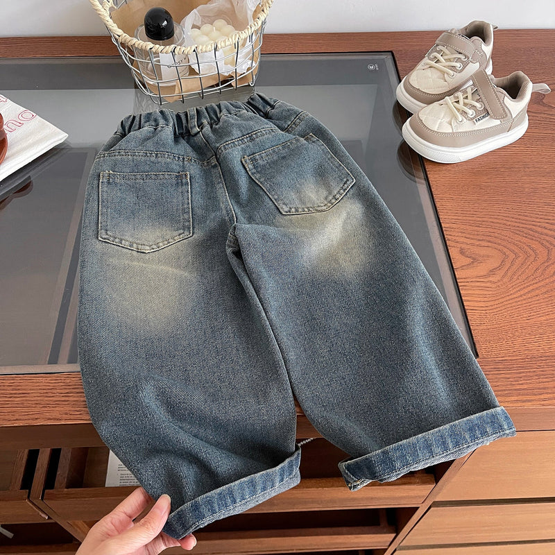 Calça Infantil Jeans Corações