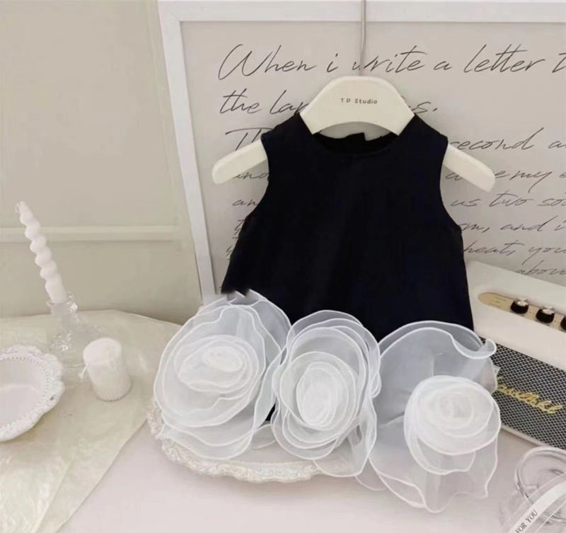 Vestido Infantil Elegante Flores