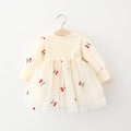 Vestido Infantil Cerejinhas Tule