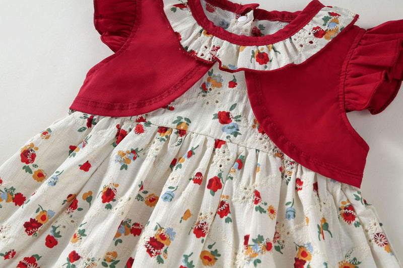 Vestido Infantil Verão Florzinhas + Chapéu