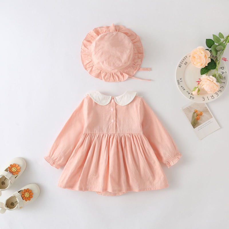 Vestido Infantil Florzinhas Manga Longa