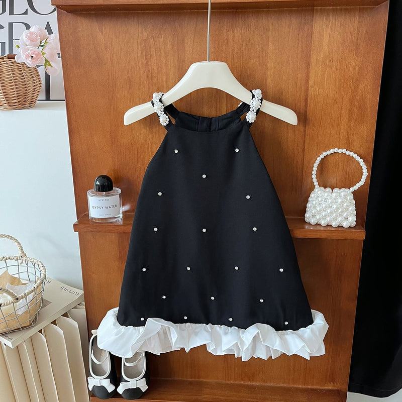 Vestido Infantil Pérolas