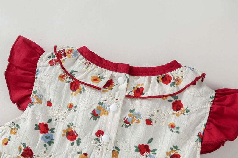 Vestido Infantil Verão Florzinhas + Chapéu