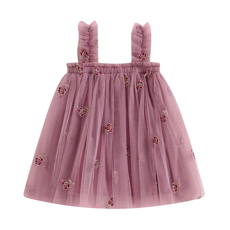 Vestido Infantil Tule Florzinhas